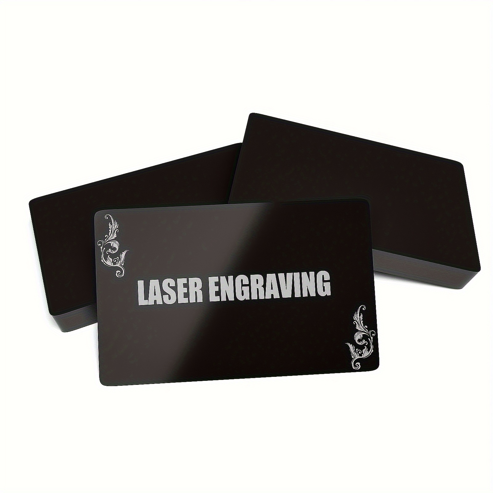 50Pcs Metal Business Cards Aluminum Laser Engraving Sheet Blank Business  Cards