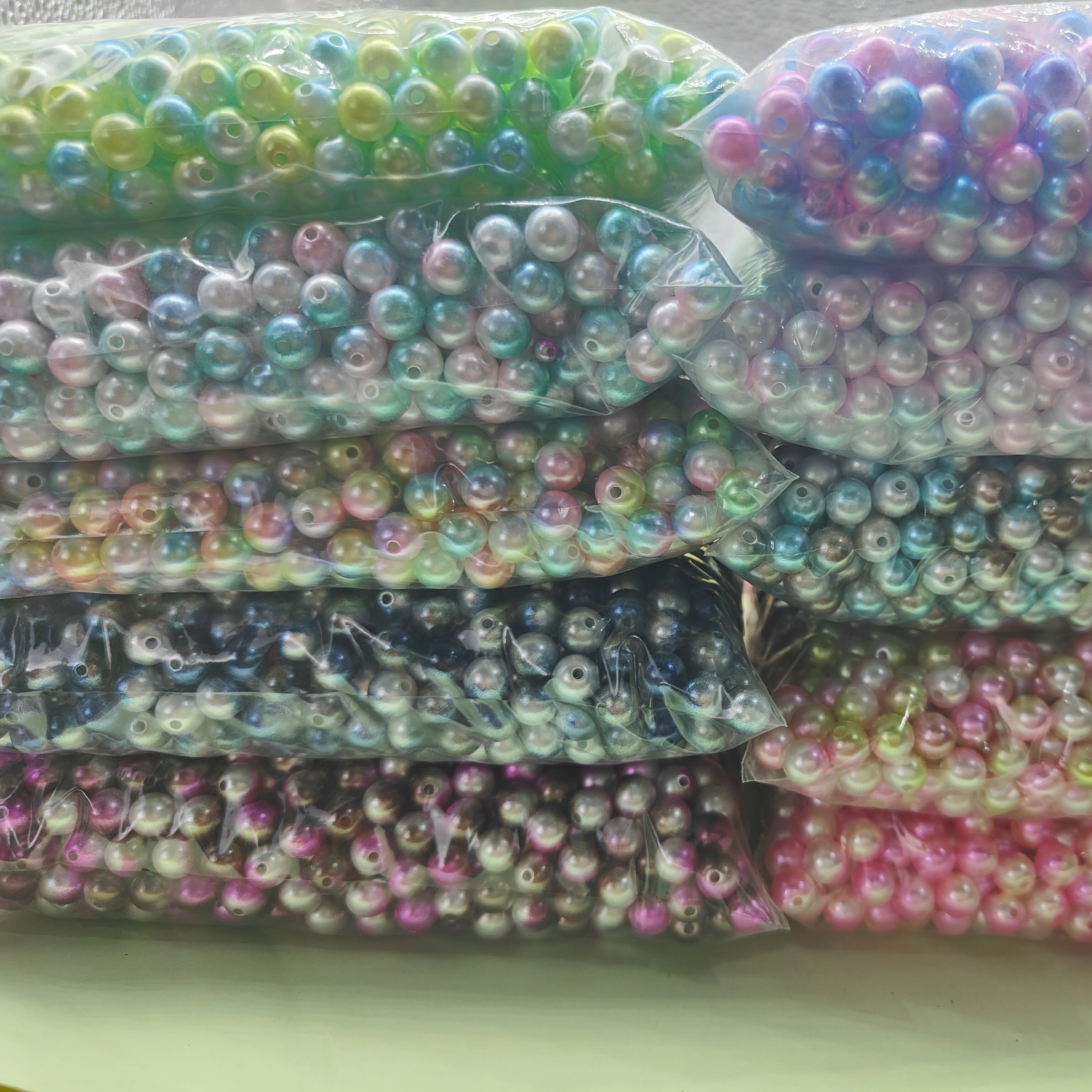 50pcs/pack Mixed Color Bayberry Beads Diameter 0.8cm/0.31inch ABS Colored  Beads Loose Bead For Bracelet Necklace Making DIY Handmade Accessories