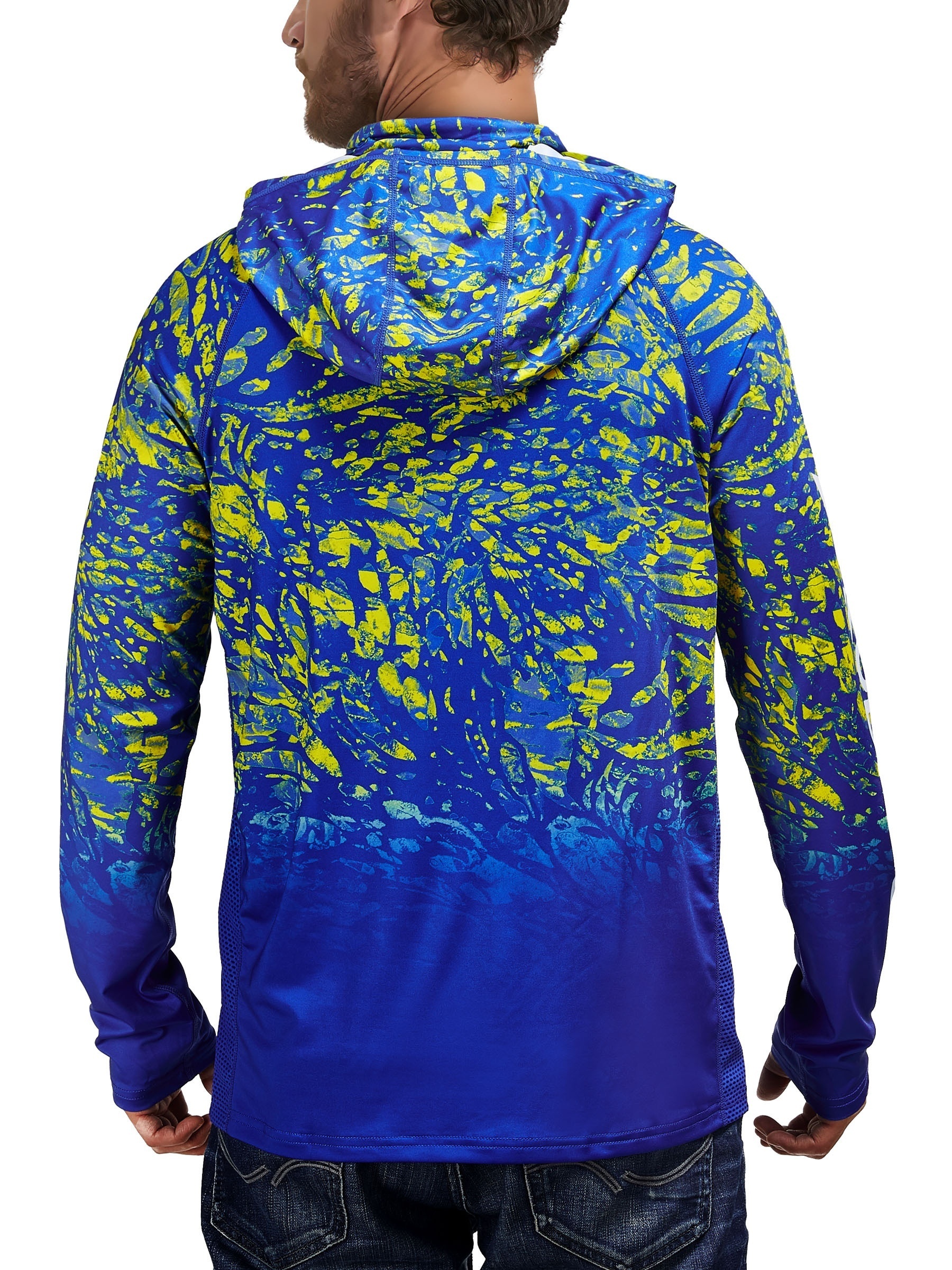 Men's Upf 50 High Performance Fishing Shirt Hoodie Long - Temu Canada