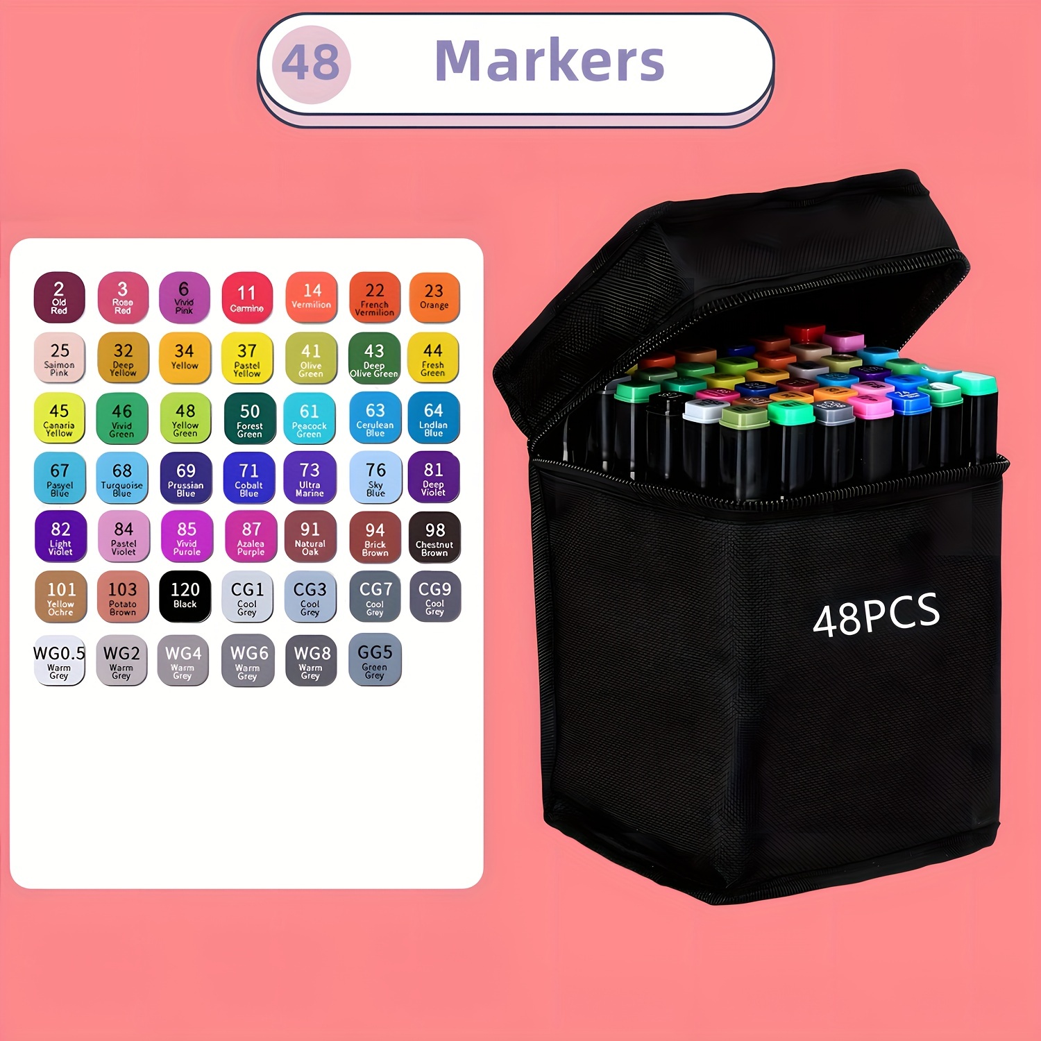 12/24/36/48/60/80/168 Colors Alcohol Markers Set Dual Tip Permanent Art  Markers For Coloring,illustrations,and Sketching,sketch Markers Adult Art  Supplies, Shop Now For Limited-time Deals