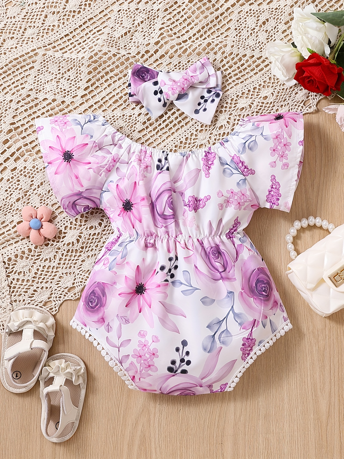 Baby girl floral store onesie