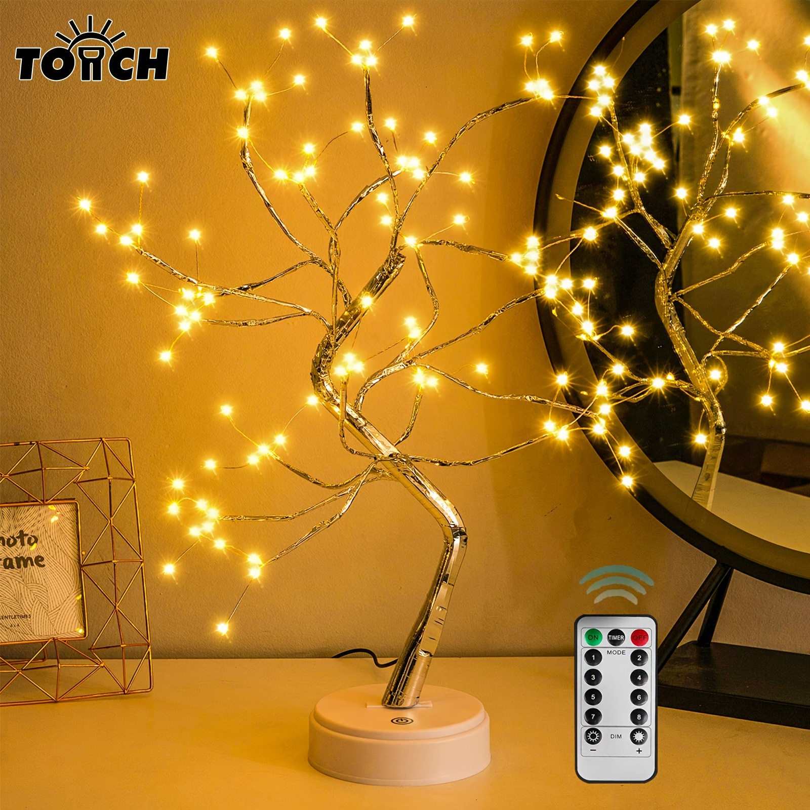 1 Lámpara Decorativa Árbol Funciona Pilas 20 Luces Led - Temu