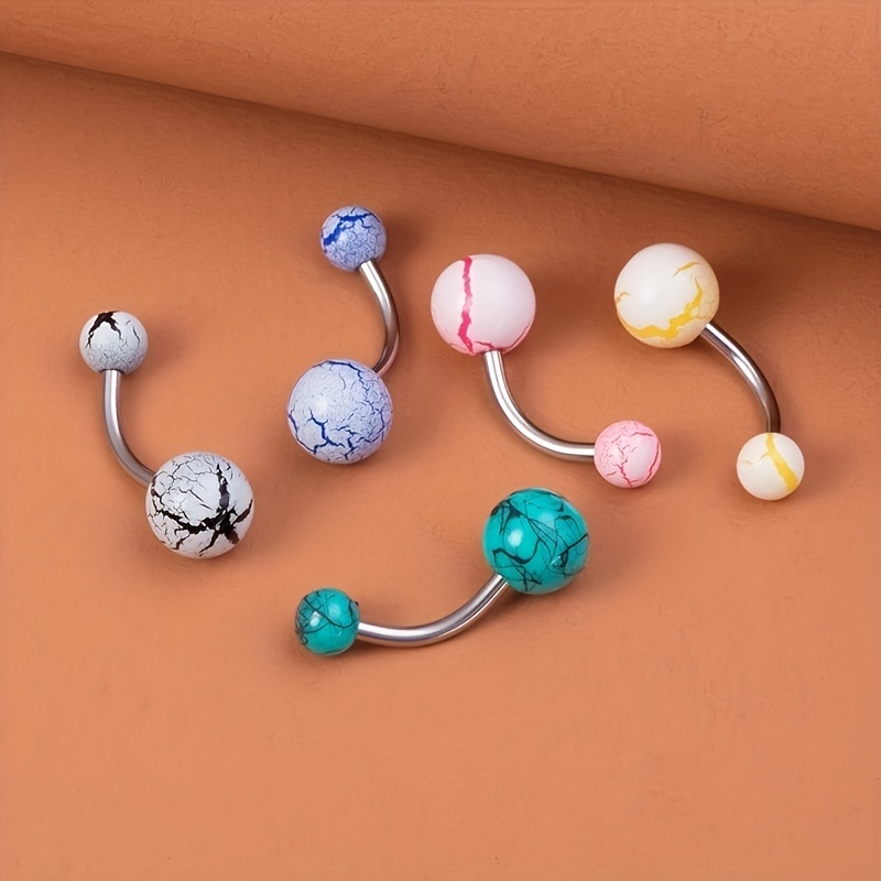 Marble belly deals button rings