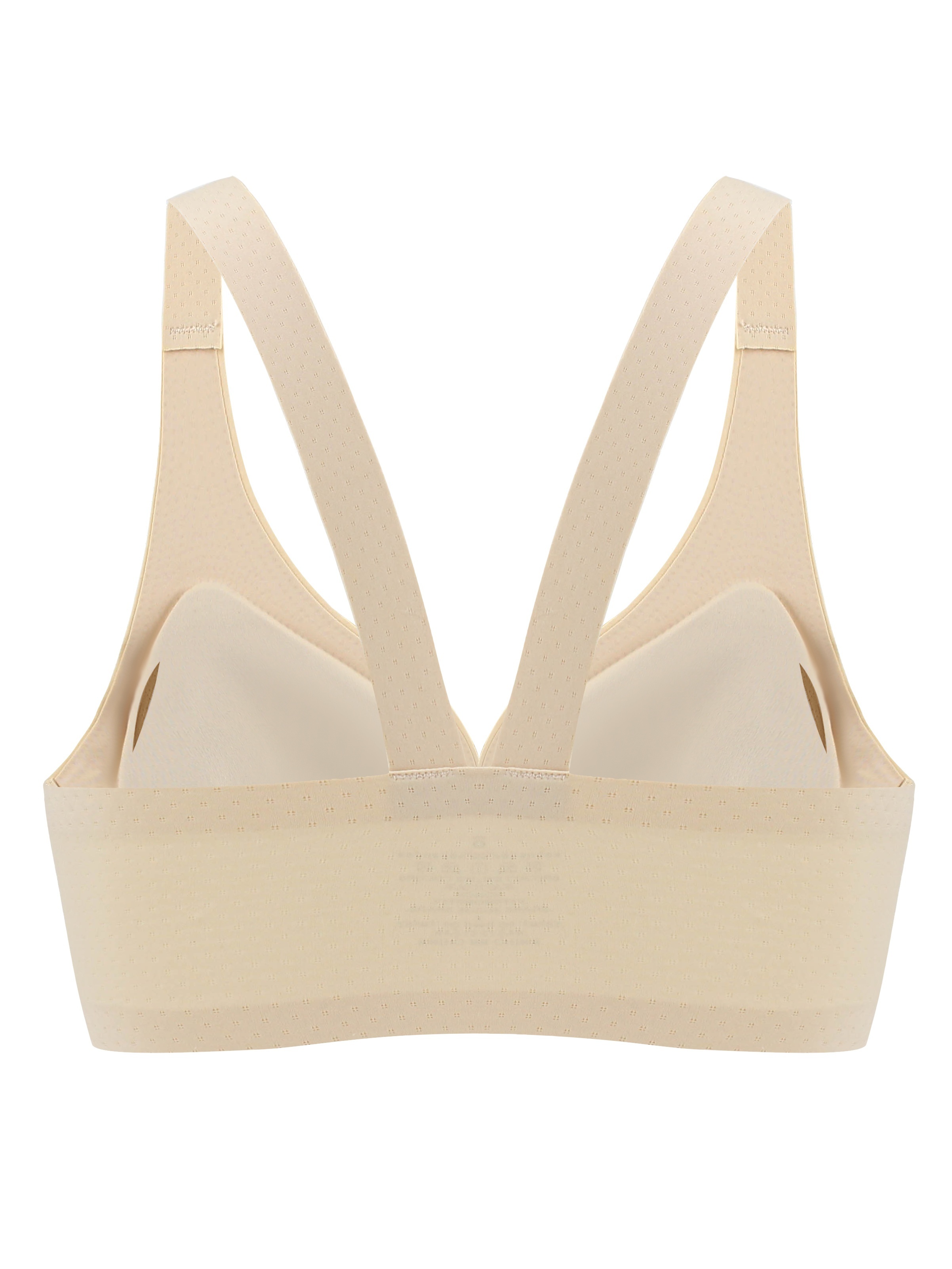 MIXZONES Women's Full-Coverage Underwire Front Open Button Bra with  Removable Padded (32BC, Beige) at  Women's Clothing store