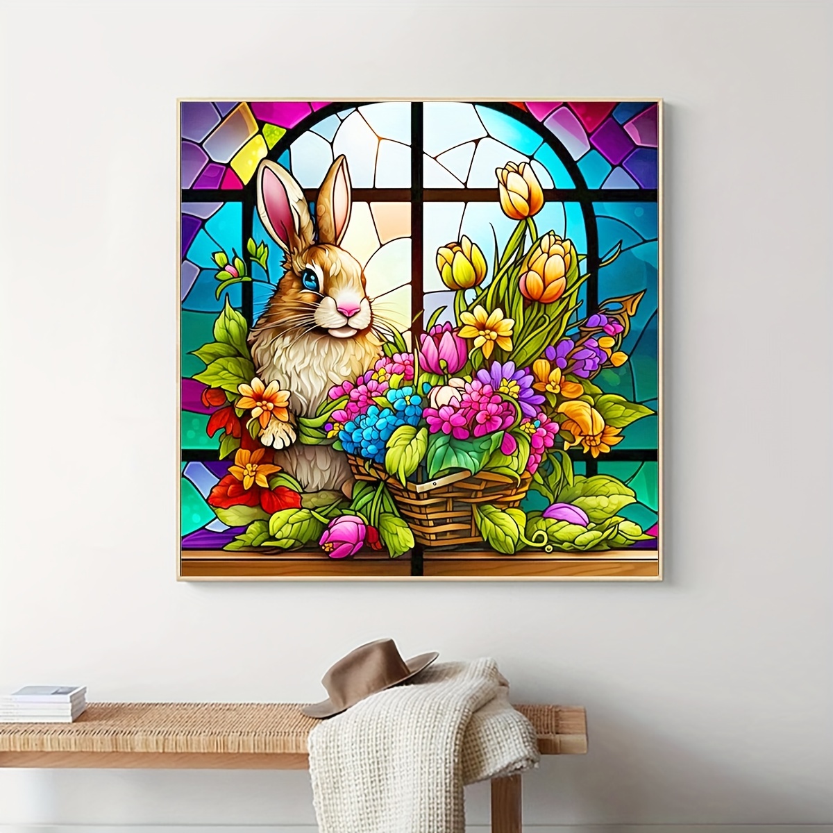 1pc Easter Egg Diamond Diy Wall Painting Full Square Round - Temu