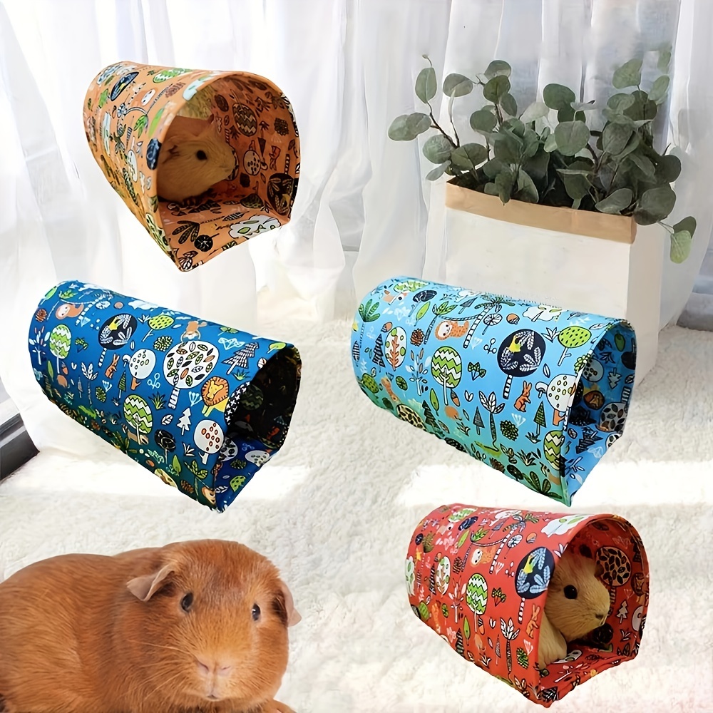 Hide House Bed Tassel Door Curtain Soft Comfortable Washable Small Animals  Cage Accessories For Guinea Pig Hamster Accessories