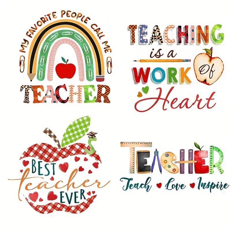 Big Size Teacher Patches Diy Clothing Decoration Iron on - Temu