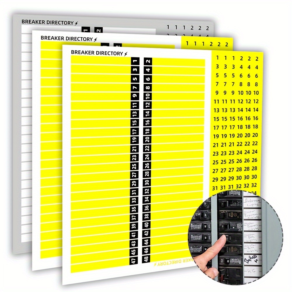 

145 Circuit Breaker Stickers - Organize Your Circuit Breaker Box Label To Clearly Identify Weatherproof Fuse Box Stickers