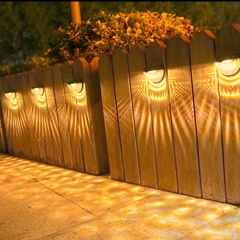 1pc Demi-Cercle LED Lampe Solaire, Décoration De Jardin, Éclairage  Extérieur, Escalier Clôture, Cour Mur Lampe, Lampe Étanche - Temu France