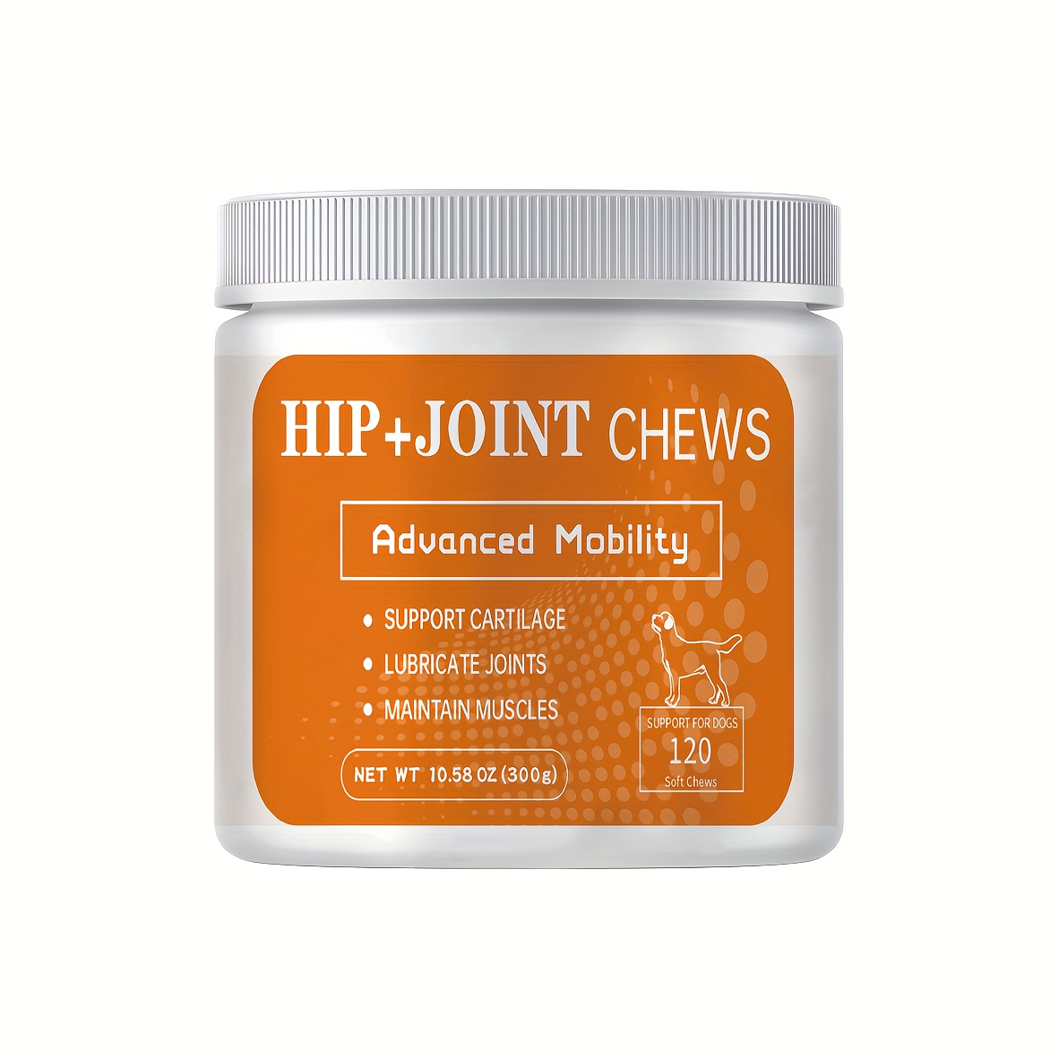 Hip and Joint Supplement for Dogs - Glucosamine Soft Chews with Chondroitin, Turmeric & MSM - Promotes Mobility and Comfort