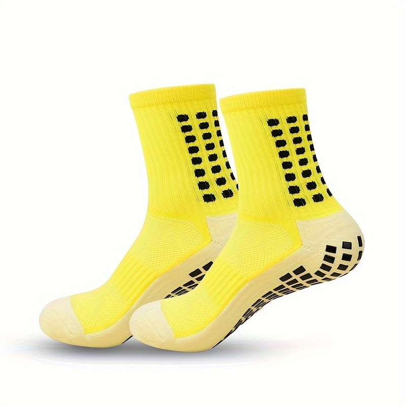 BONVERANO Pack 3 Calcetines Fútbol Unisex Amarillo