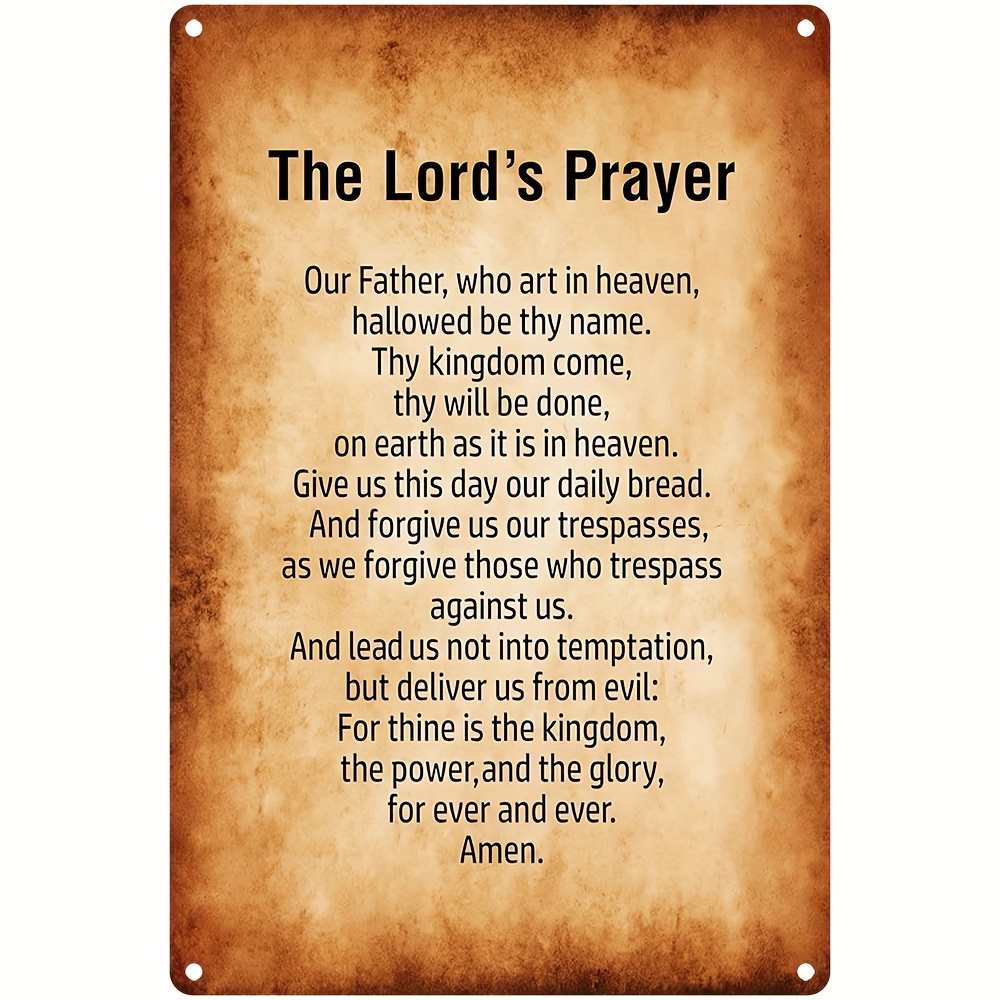 The Lords Prayer Sign - Temu