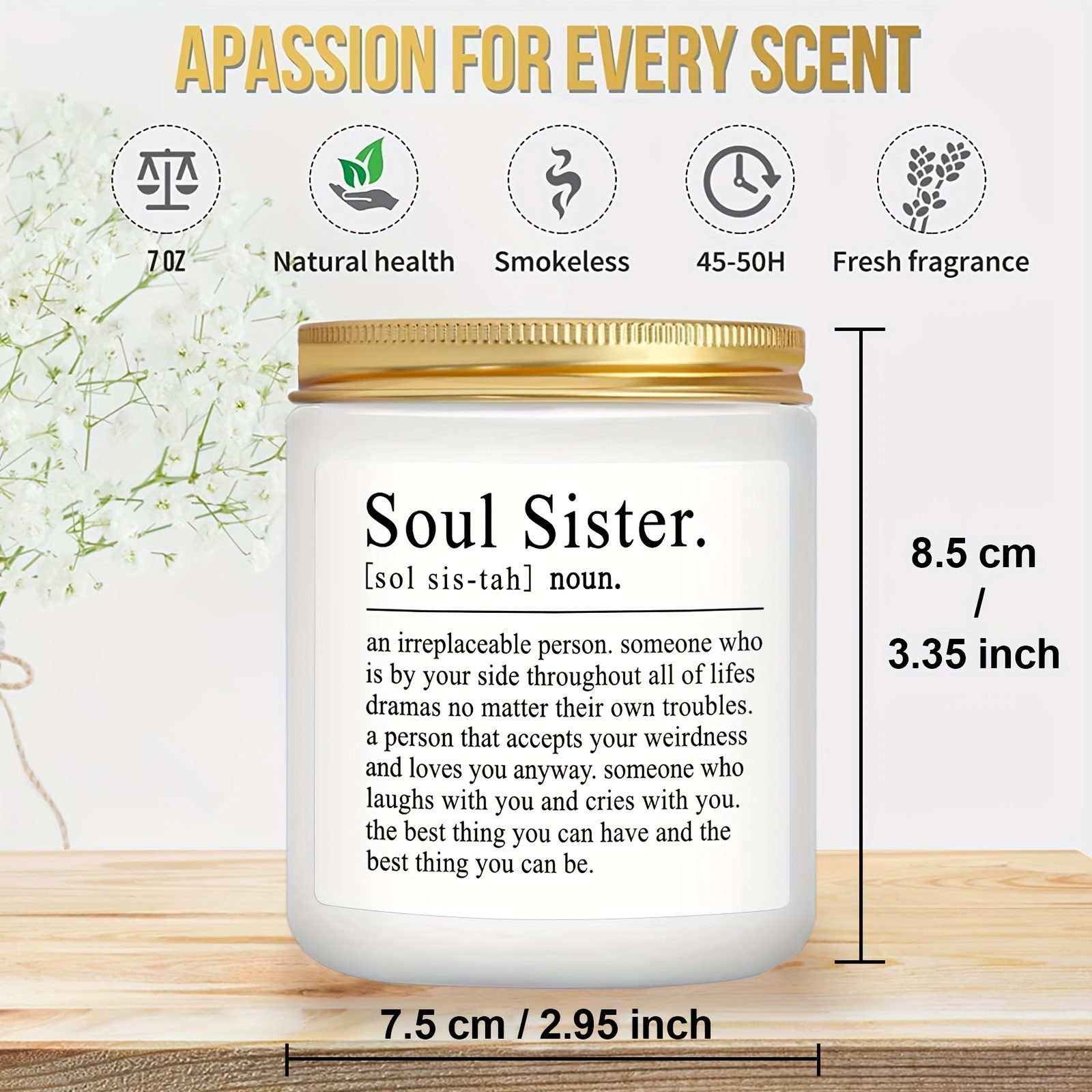 Scented Candles aromatherapy Glass Jar Candles funny Sister - Temu