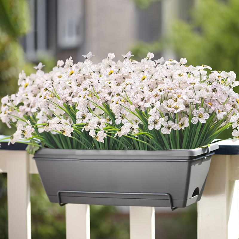 48 Bund Künstliche Blumen Für Draußen – UV-beständig, Tiefrot, Je 33 Cm Hoch, Aus Seidenstoff & Kunststoff
