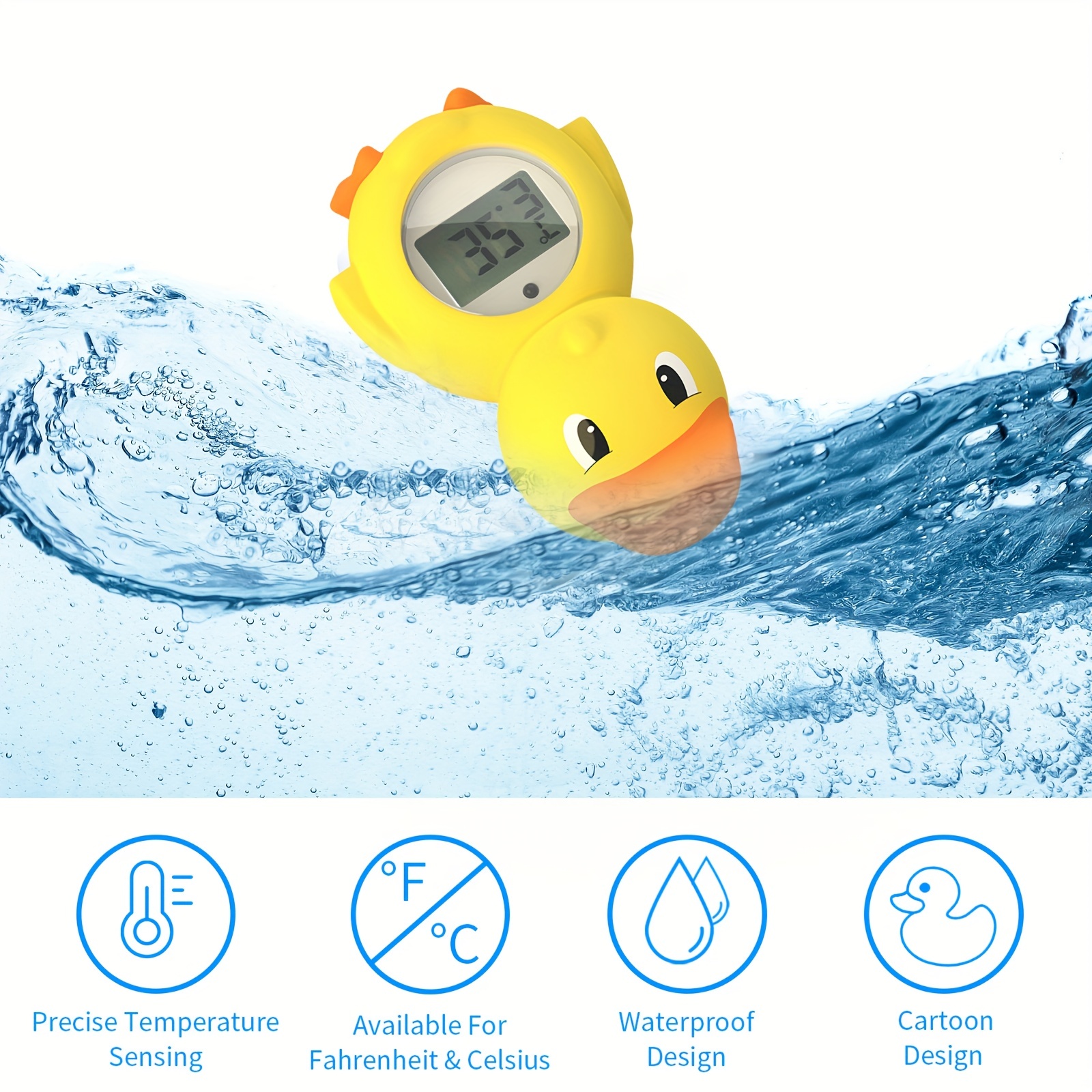 Termómetro de agua para bebés, lindo termómetro con forma de pez,  resistencia a altas temperaturas, impermeable, termómetro de agua para  bebés para el