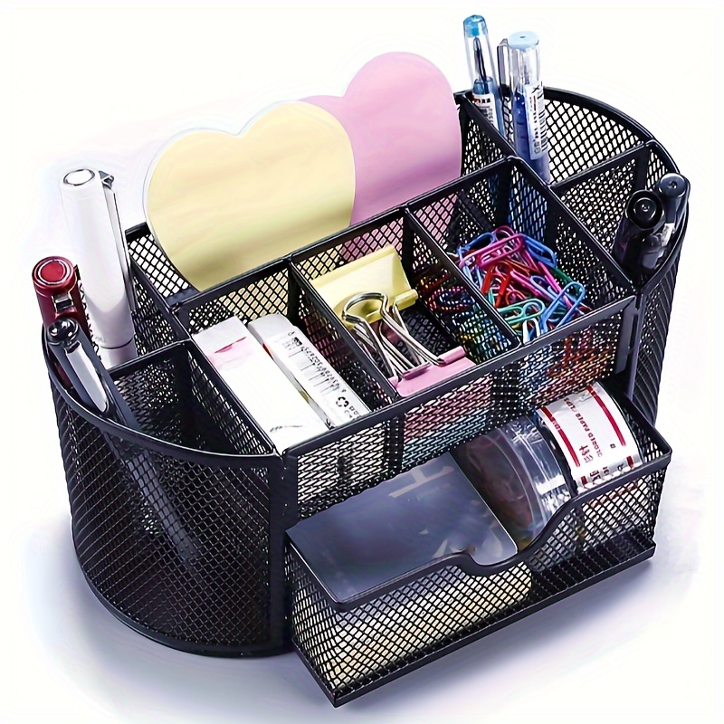

Metal Mesh Desk Supply Office Supplies Organizer Supply Holder