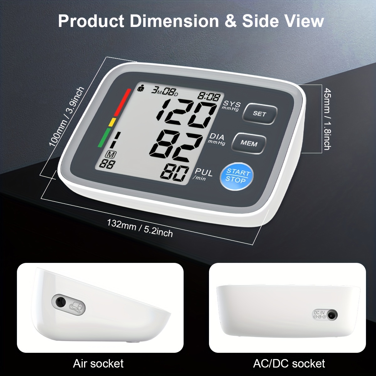 Digital Upper Arm Auto Blood Pressure Monitor