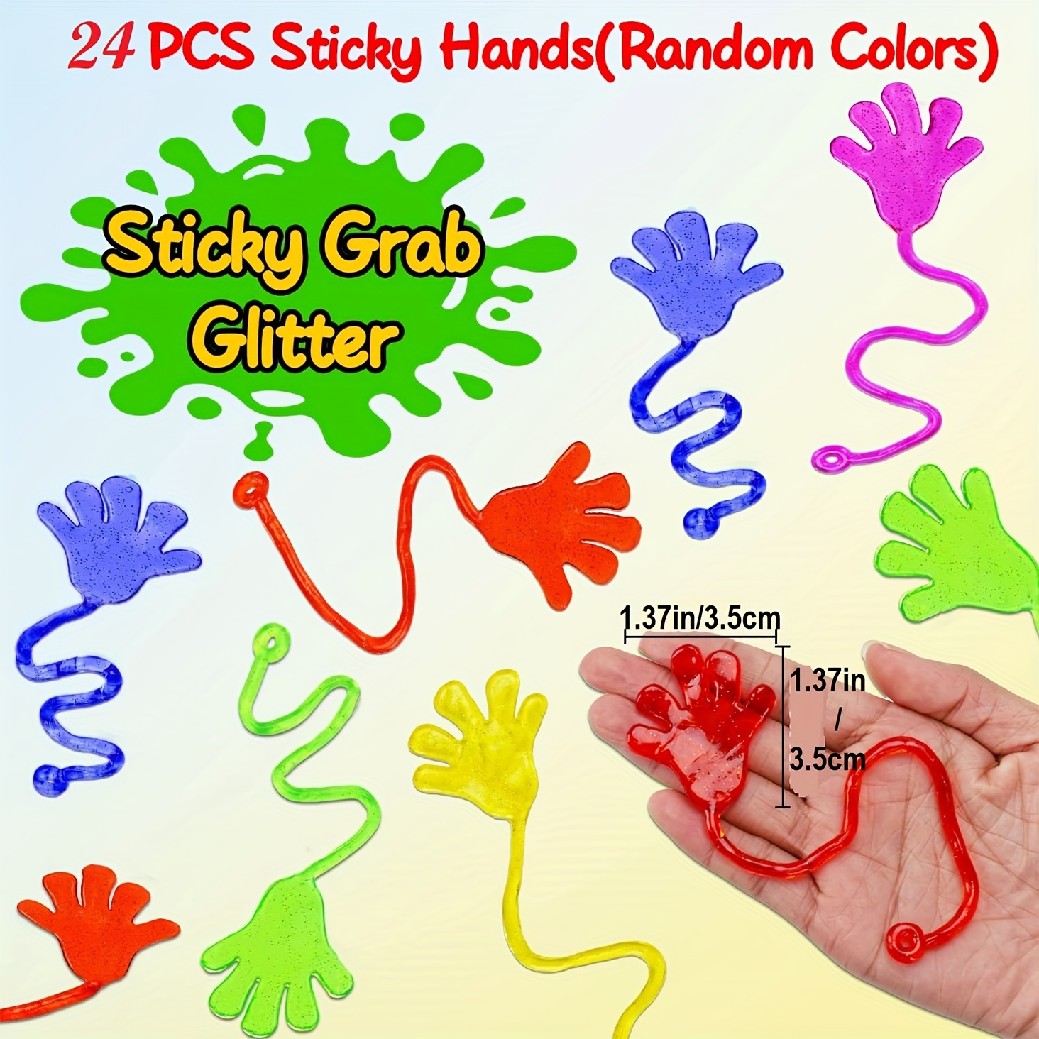 Small Toys for Kids - Glitter Sticky Hands