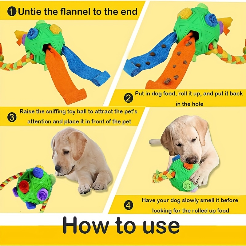 Interactive Dog Toys Snuffle Ball Encourage Natural Foraging Skills, Slow  Food Training To Relieve Boredom And Stimulating, Cloth Strip With Hidden  Food Dog Puzzle Toys For Small Dogs - Temu