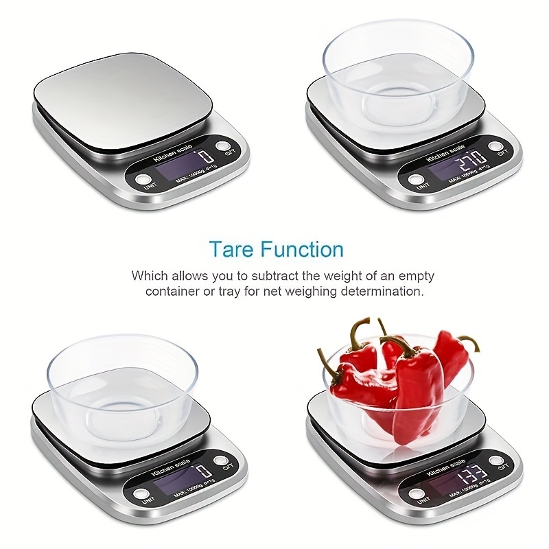 Tecno Gadget El Salvador - Báscula de cocina digital 🥕🍅🧀 Báscula digital  para uso en cocina, es una ayuda excelente para preparar recetas en dietas,  pastelería, y más. Muestra el peso en