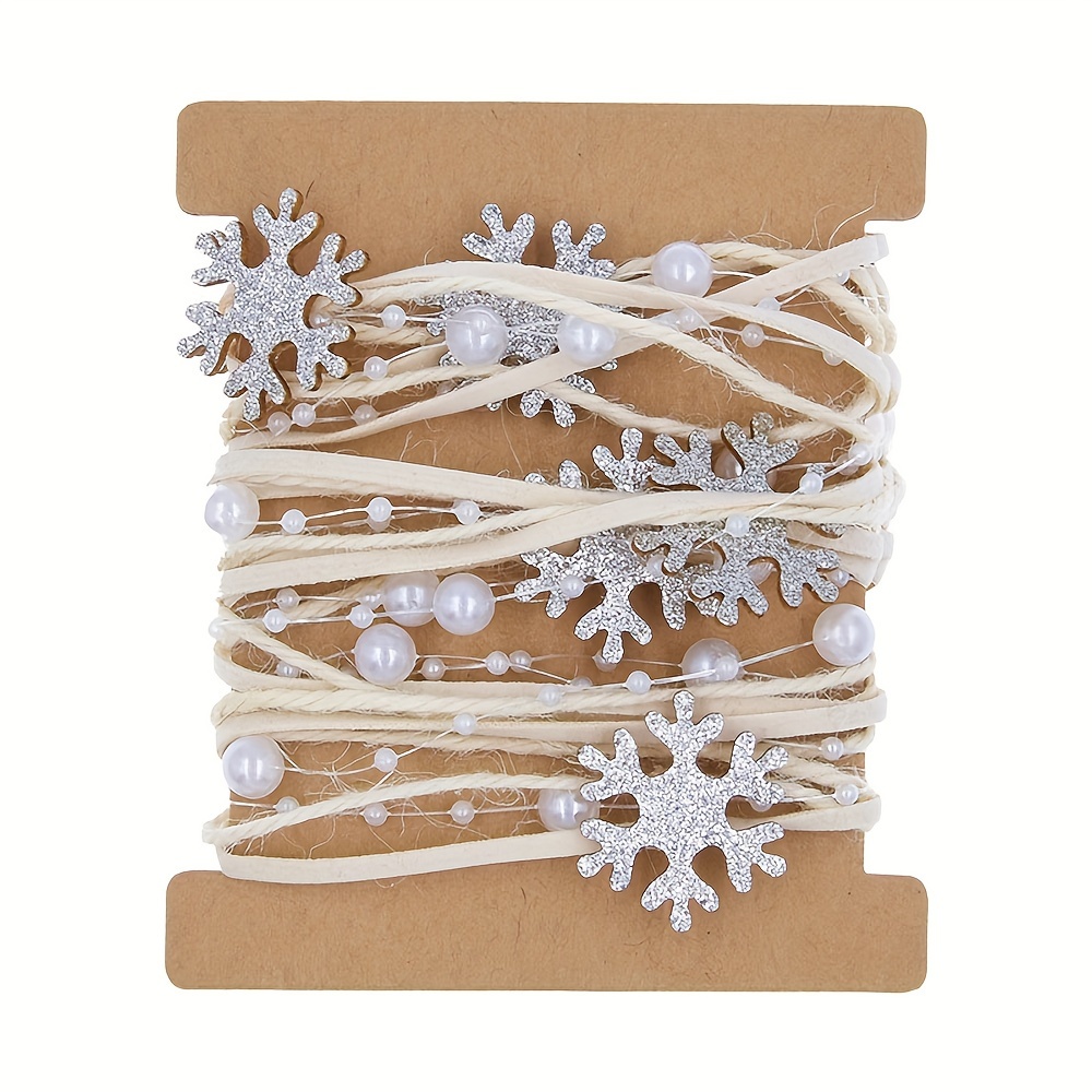 10 Yards Christmas Tree Ribbon Snowflake Ribbon Snowflakes - Temu