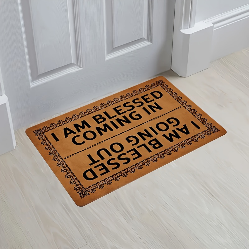 Funny Welcome Doormats Indoor Entrance Mat I Am Blessed - Temu