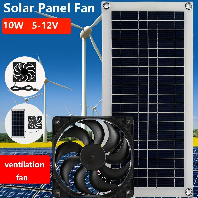 10w Solarbetriebener Doppellüfter Solar ventilator Hoher - Temu Austria