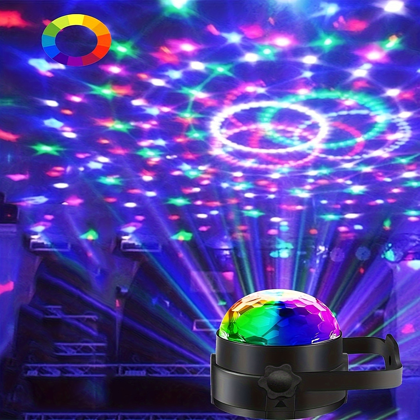URAQT 3 Pcs USB Mini Disco Lumière Activé par le Son Halloween DJ Disco  Ball Lumières de Scène-Multi Couleurs LED Ambiance de Voiture Lumière  Stroboscopique pour les Fêtes de Noël KTV Anniversaire 