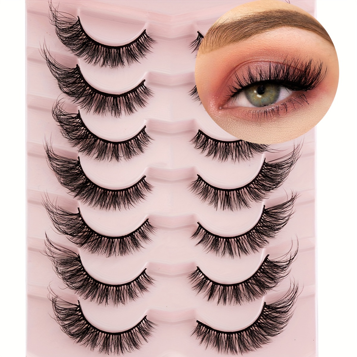 False Eyelashes Length D Curling Fluffy Thick Eye Lashes - Temu