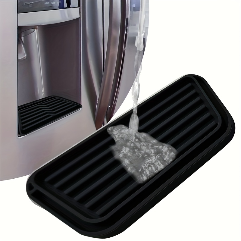 Refrigerator Drip Tray: 2 Pack Semi Circular, Mini Fridge Drip Tray for  Samsung Refrigerator Drip Tray, Non-slip Refrigerator Mats Absorbent