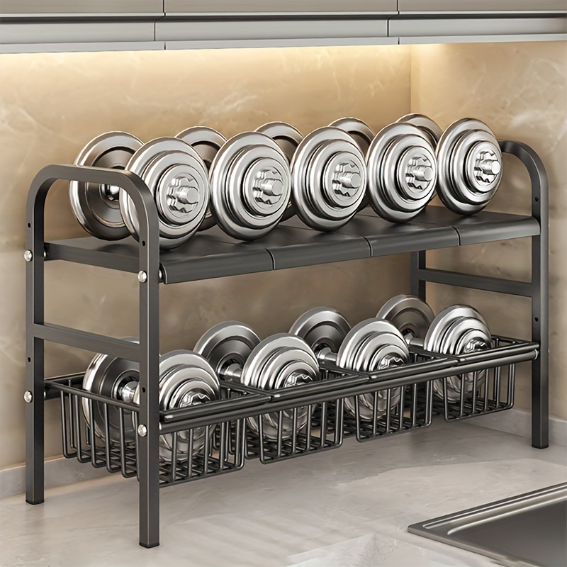 Retractable Steel Shelf 2-Tier Under Sink Cabinet Sliding Basket