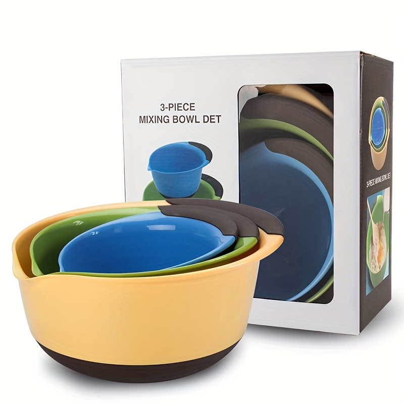 Mixing Bowls Set, Plastic Mixing Bowls With Spouts, Kitchen Gadgets,  Kitchen Accessories - Temu