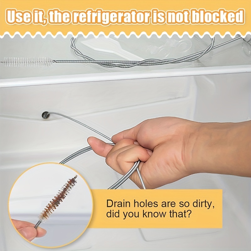 5 Pcs Refrigerator Scrub Brush Set, Fridge Drain Hole Cleaning