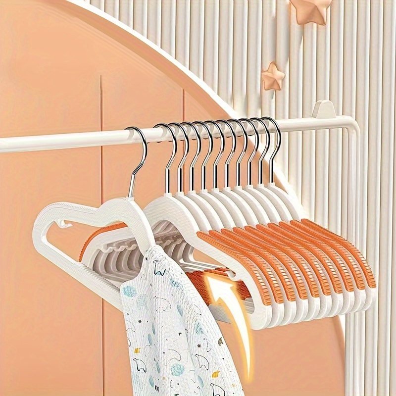 Kocpudu Perchas para ropa de bebé, paquete de 50, delgadas, de cartón,  respetuosas con el medio ambiente, almacenamiento de secado