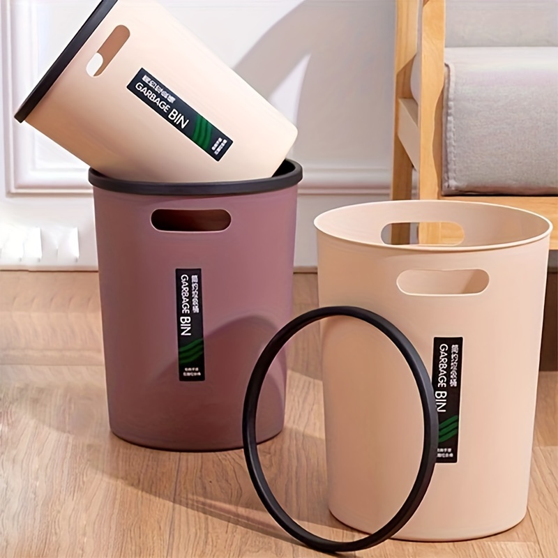 Toilet Trash Can Slim Plastic Trash Bin With Lid - Temu