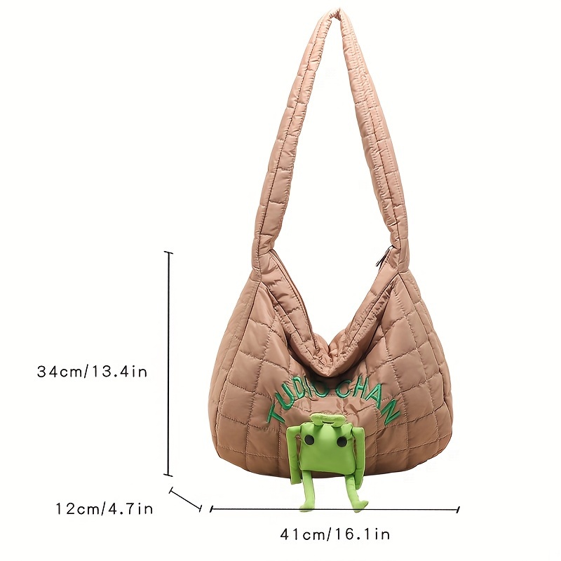 Bolso Hobo Acolchado Puffer Bandolera Gran Capacidad Bolso - Temu