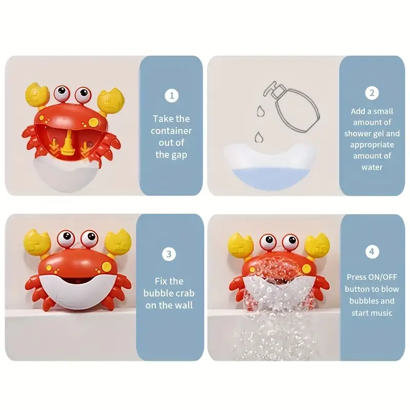 Machine à bulles de bain en forme de crabe pour la baignoire qui fait des  bulles