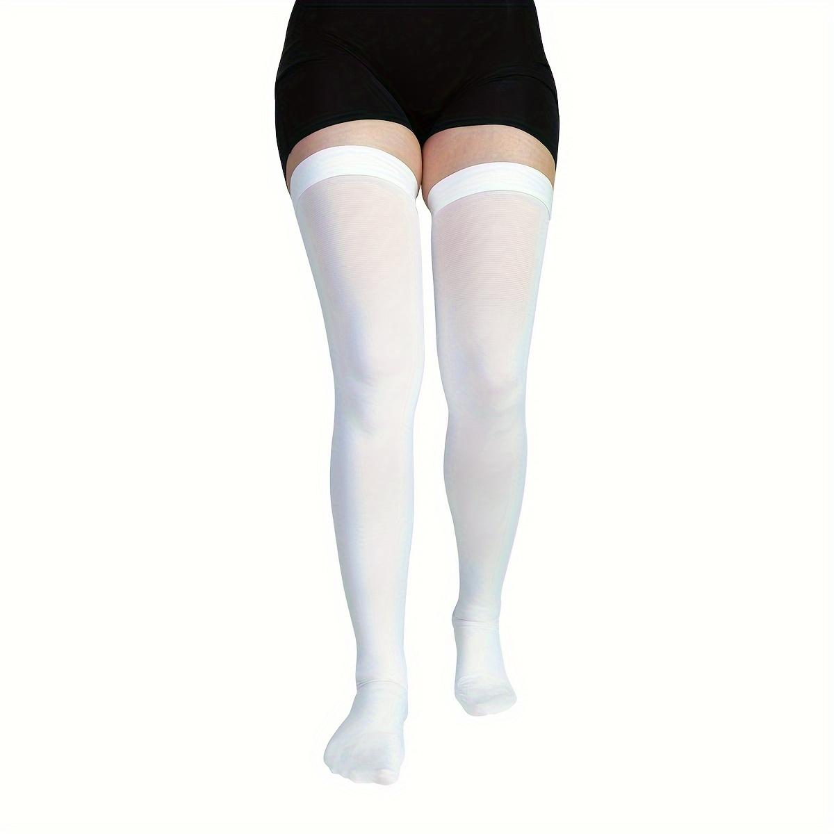 Soft Breathable Thigh High Compression Stockings 20 30 Mmhg - Temu