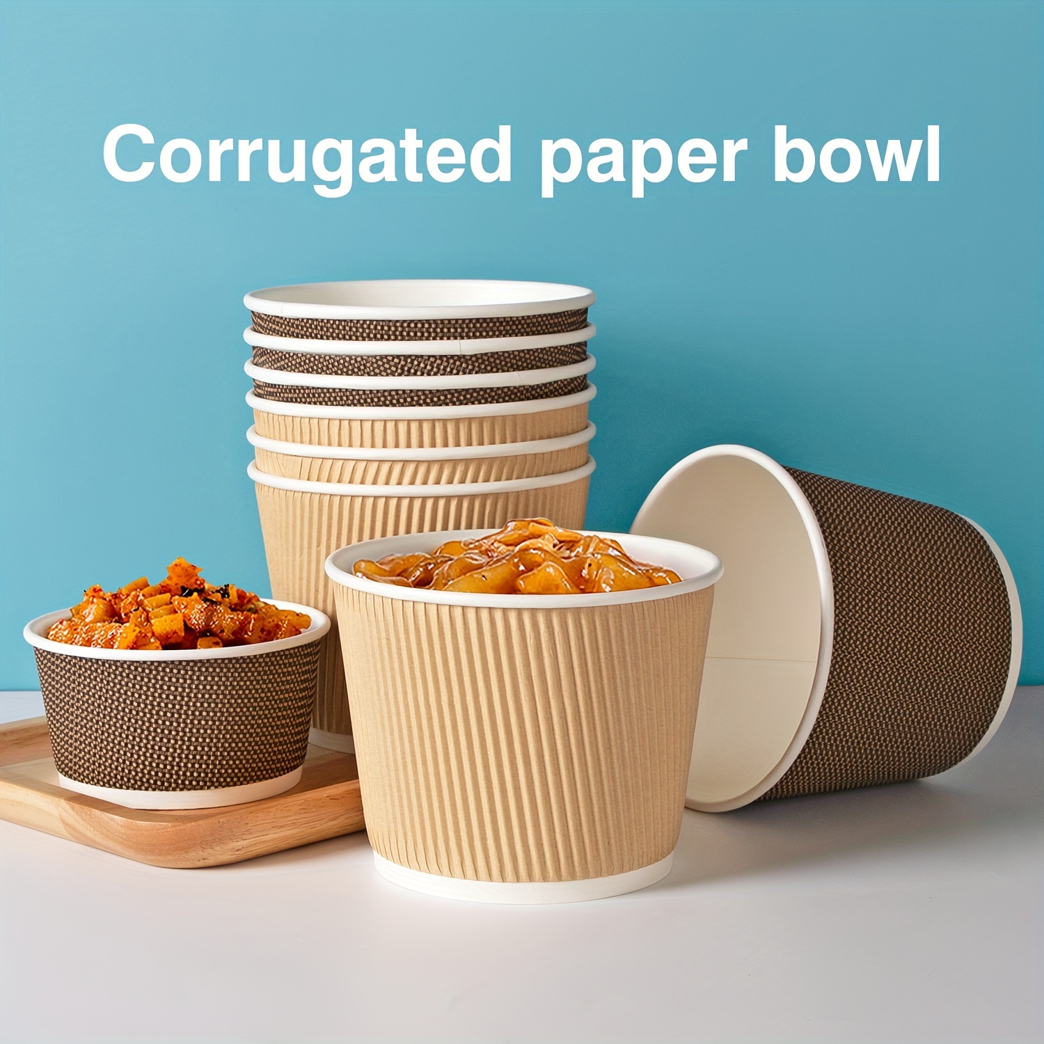 26oz Large Salad Paper Bowls with Lids Disposable Food Containers