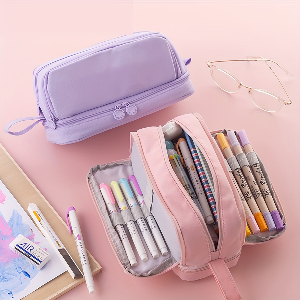 Expandable Pencil Case With Compartments Large Capacity - Temu Austria