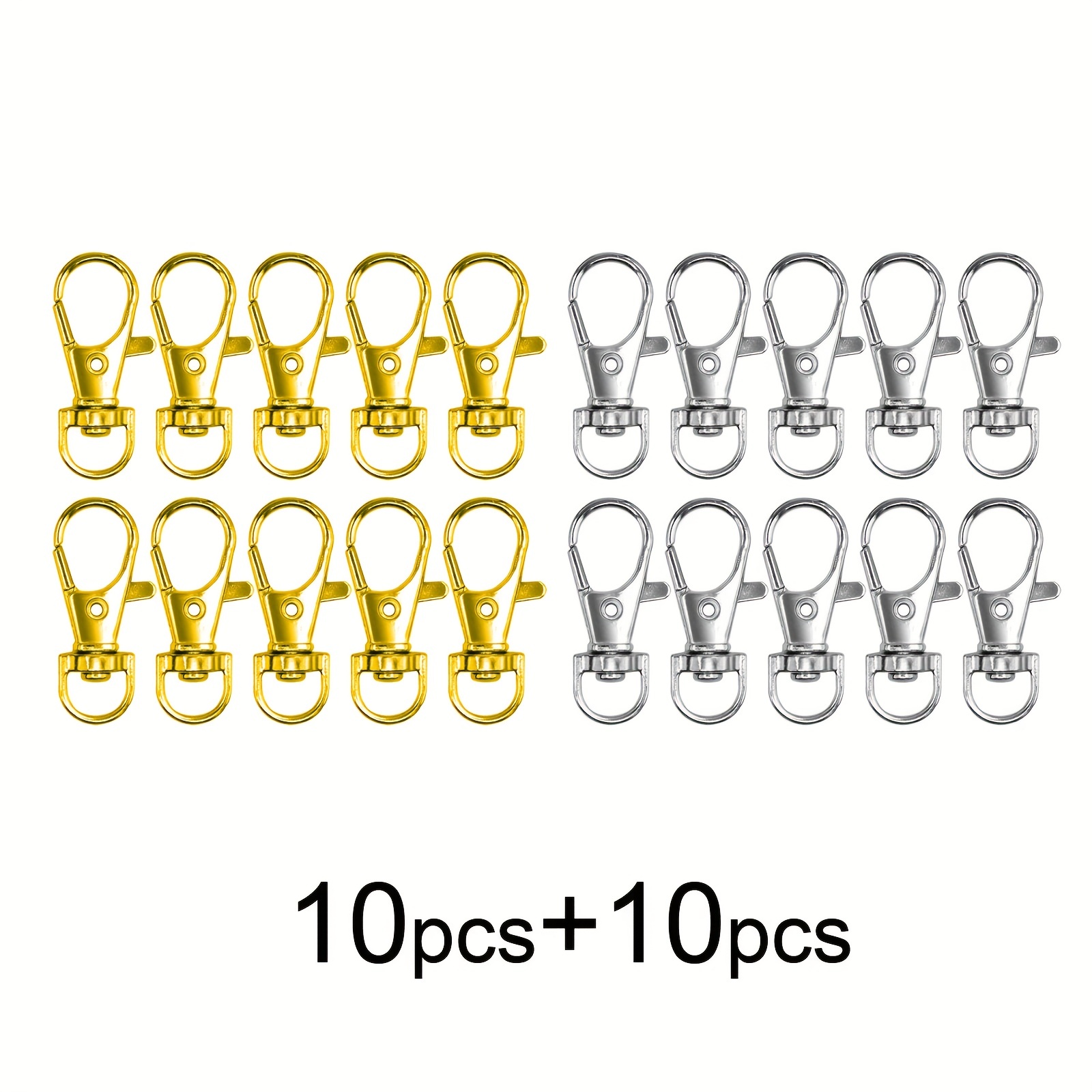 Zinc Alloy Snap Hook Keychain 10 pcs Lobster Clasp Colored for DIY Jewelry  Craft
