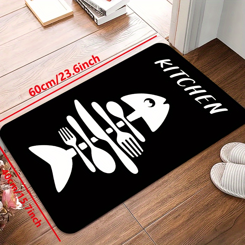 1pc Soft Kitchen Floor Mat, Non-slip Oilproof Waterproof Floor Mat