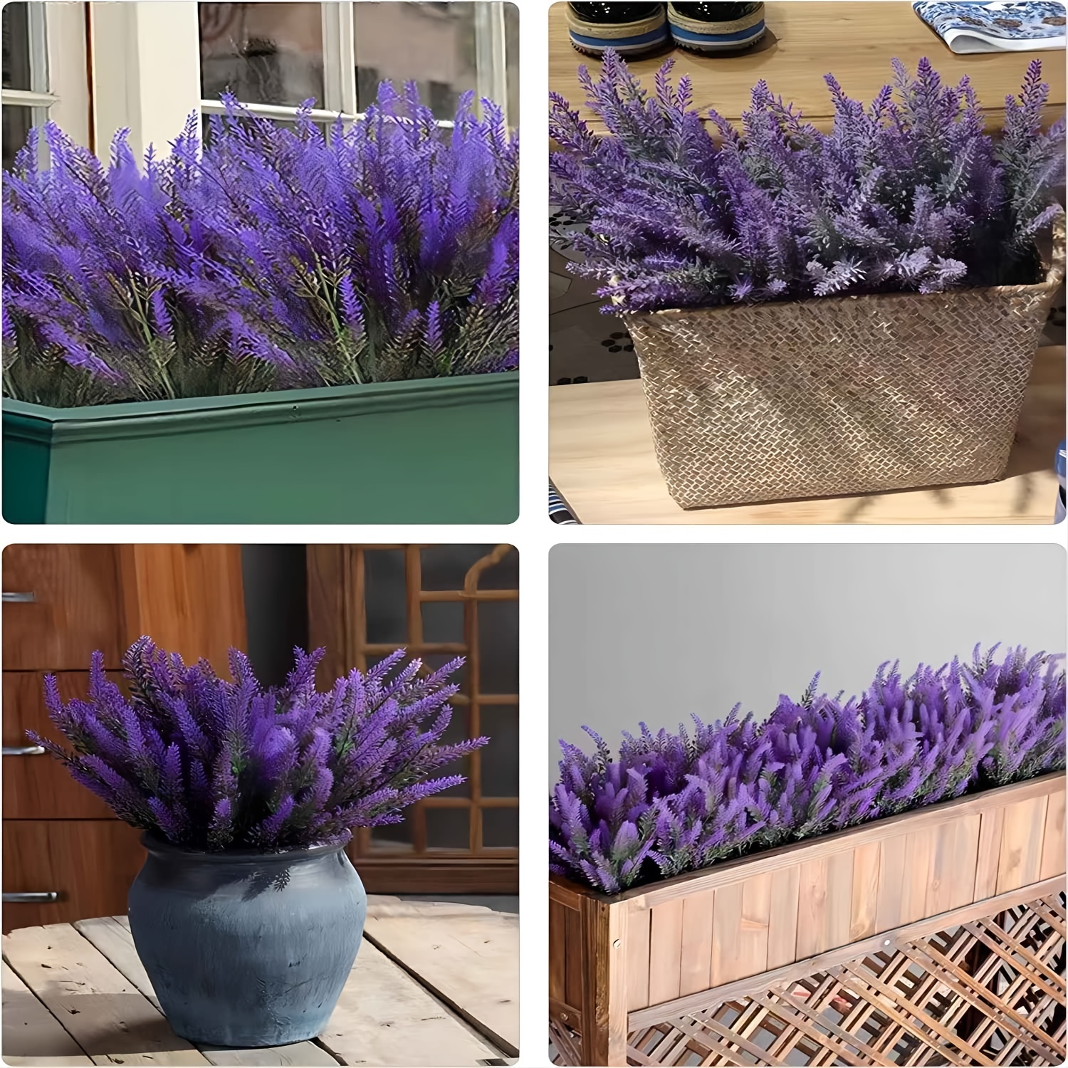 Ferrisland Fake Plants 2 Pcs Artificial Lavender Plants for Home