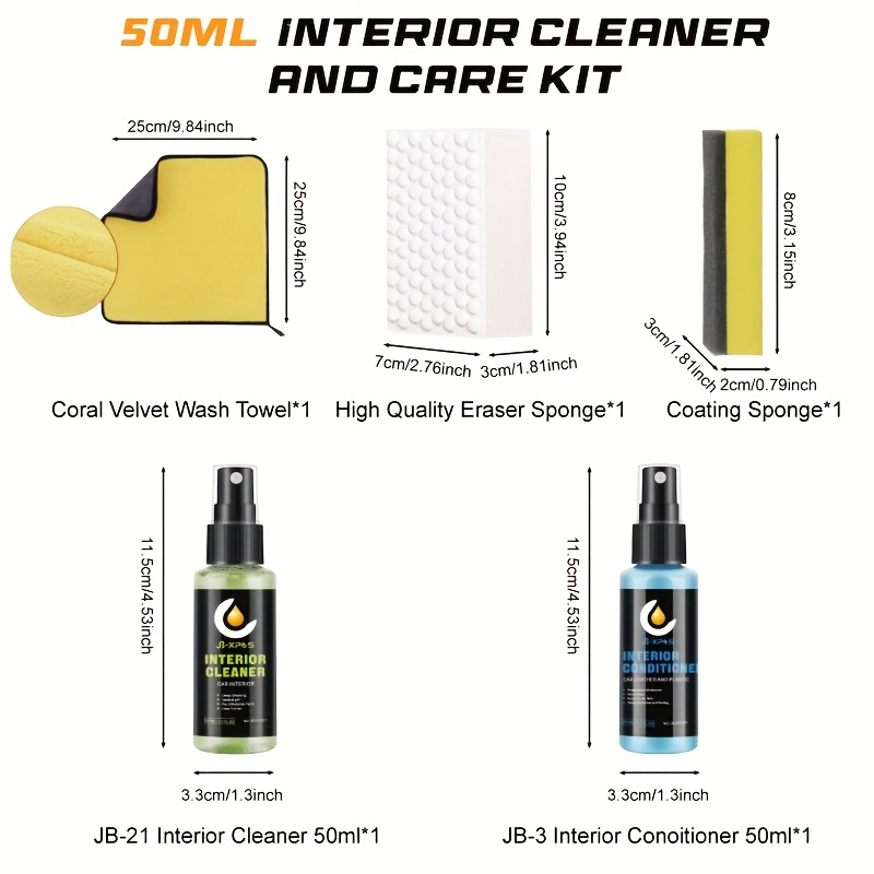 Interior Detailer Plastic Leather Finish Restorer For Car Cleaning Shampoo  Refurbish Stain Remover Renovator Conditioner