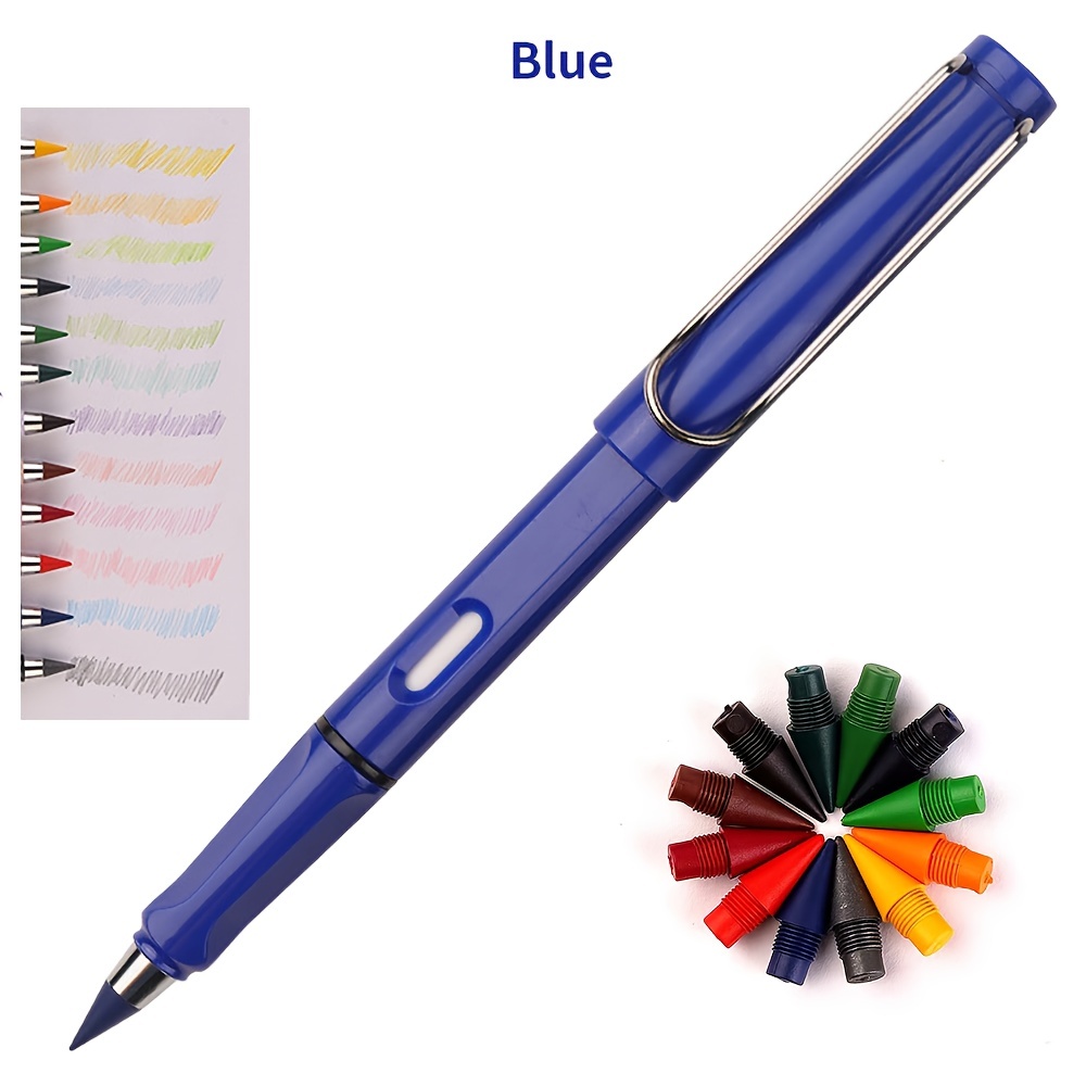 12-in-1 Infinite Pencil Set with Colorful Pen Tips