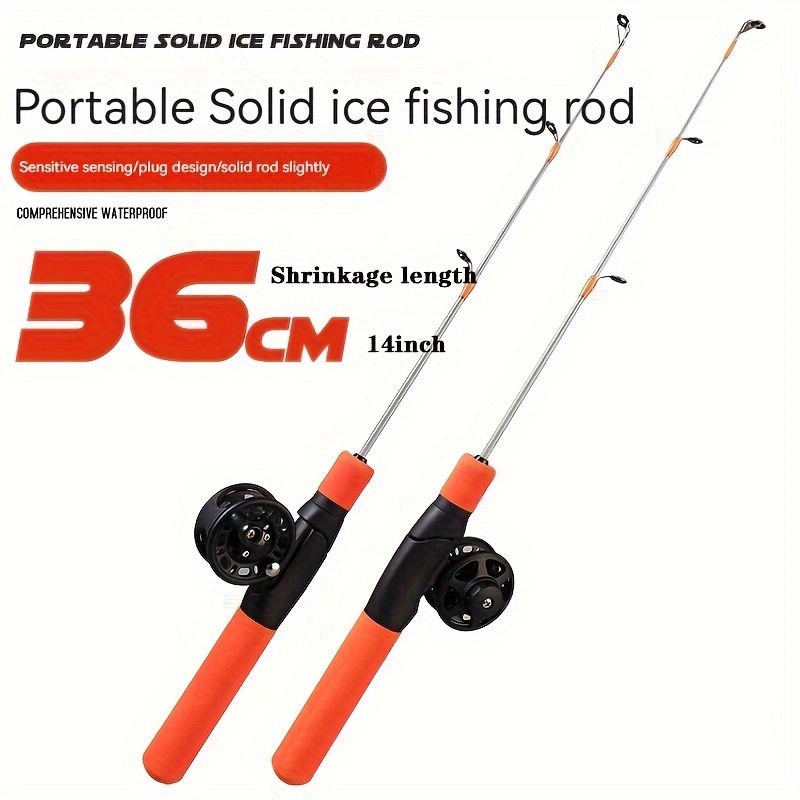 1pc/2pcs/1 Set Ice Fishing Tackle, Ice Fishing Rod, Flying Fishing Reel,  Fishing Line And Fishing Bag