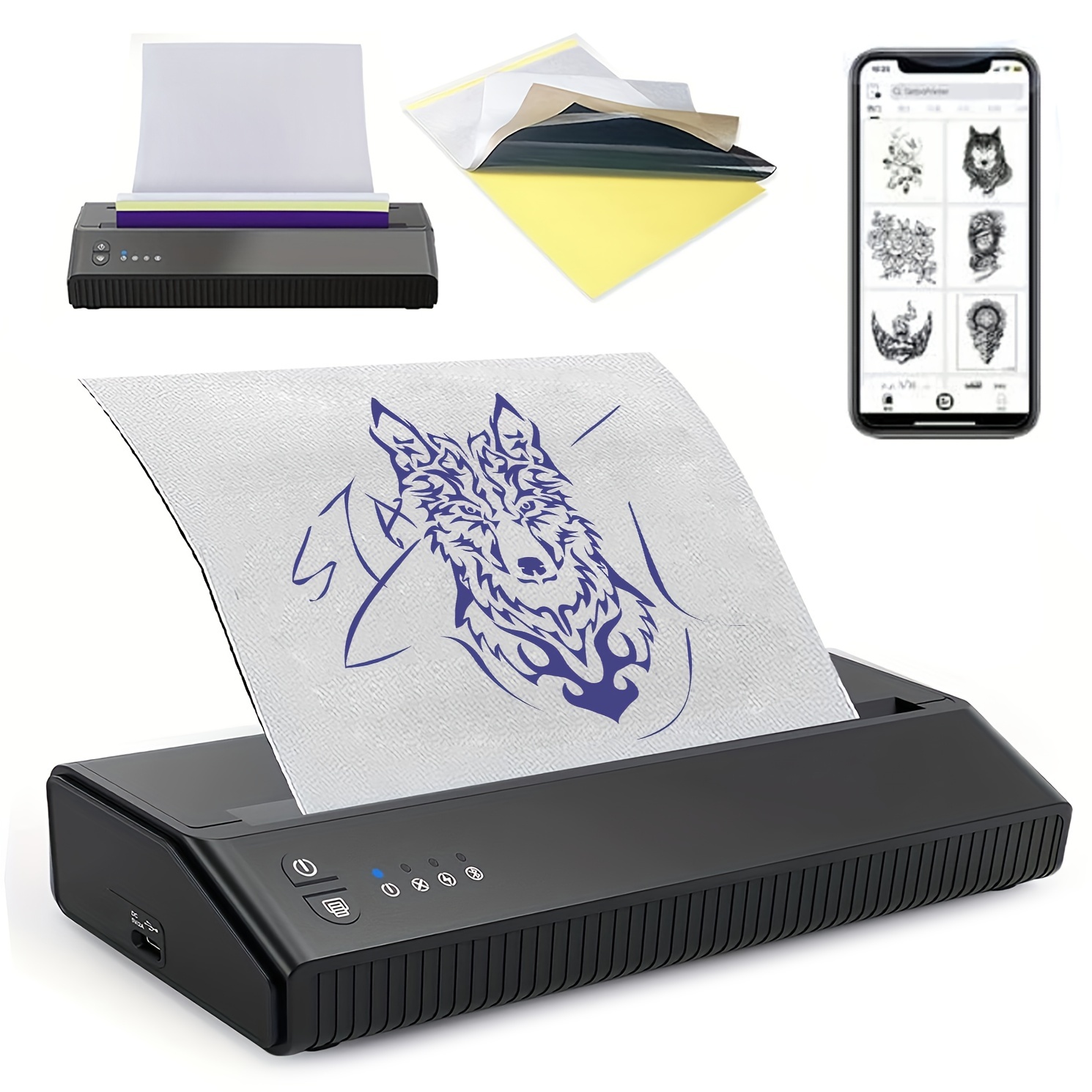 50pcs 100pcs Spirit Tattoo Transfer Paper A4 Size Free Hand Thermal Copier  Printer Stencil Paper for Tattoo Machine Hand Drawing