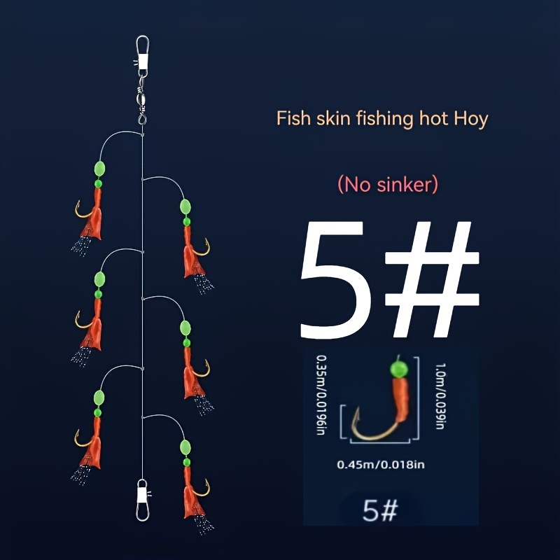 Bionic Fish Skin Stringer Hook Barbed Fishing Hook Luminous - Temu