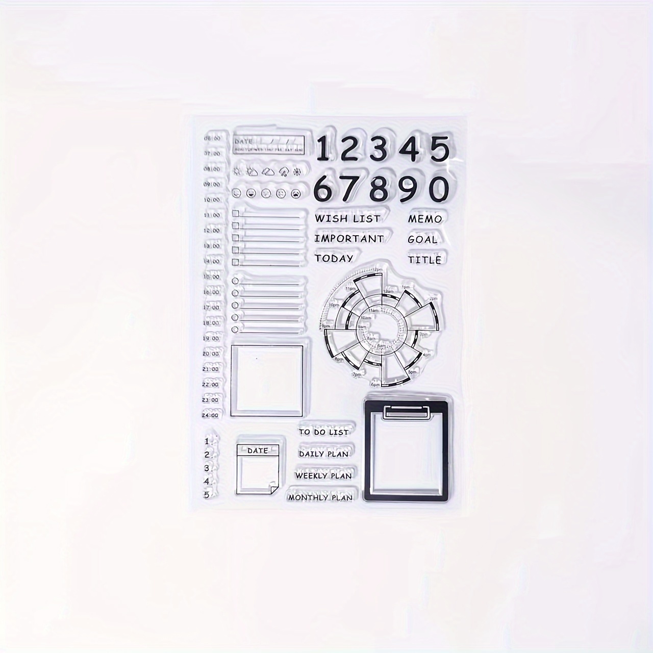 Numbers Schedules Course Schedules Transparent Stamps For - Temu
