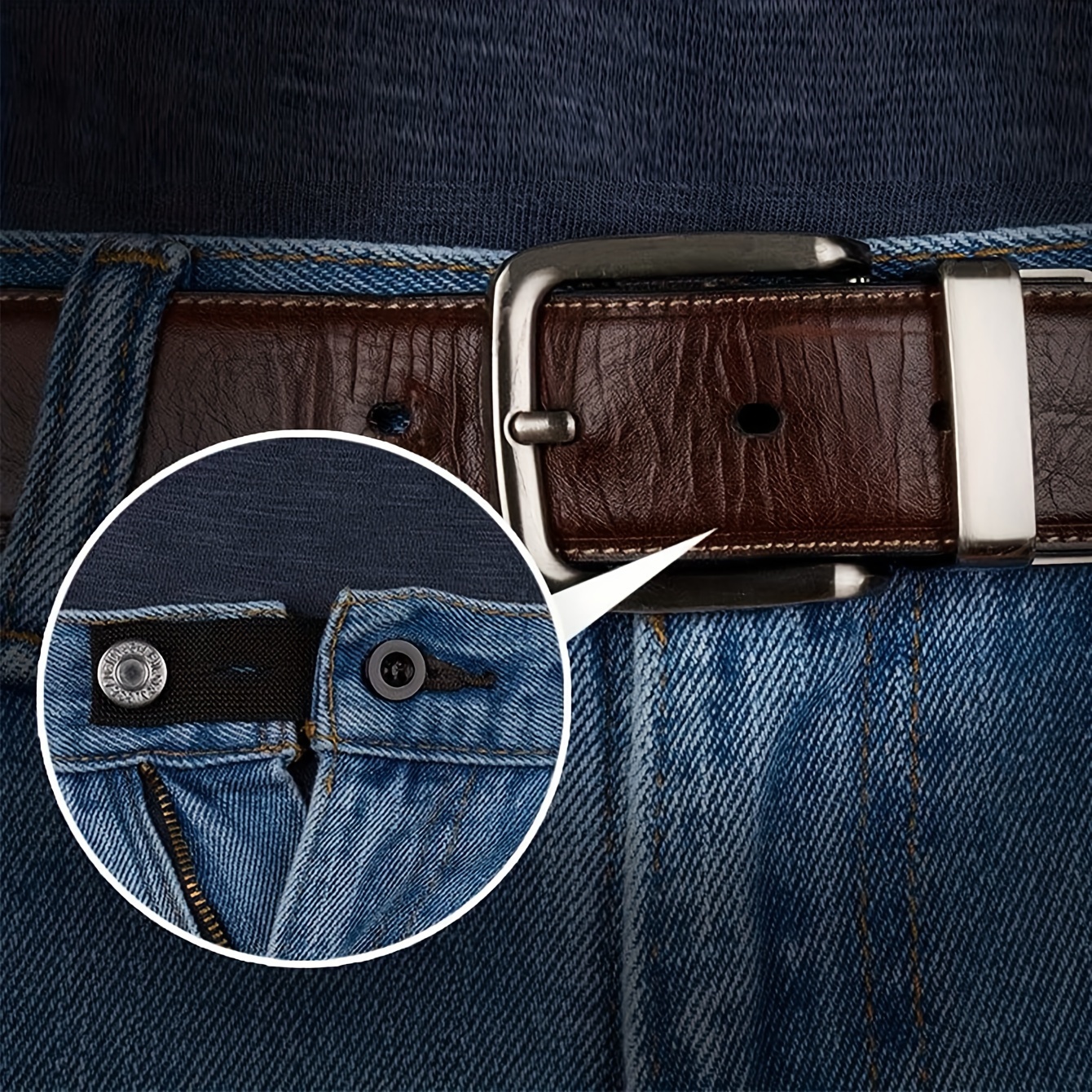 2pcs-Adjustable Pant Belt Waist Extension Buckle